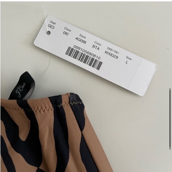 J Crew Zebra Striped Bikini Top - Picture 7 of 9